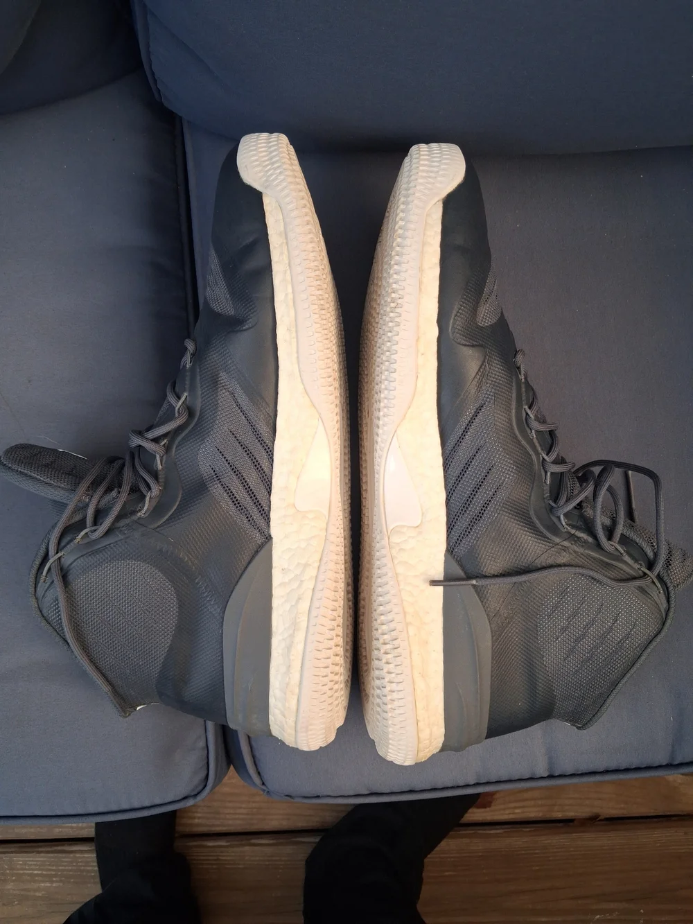 adidas Men's High-Top Athletic Shoes in Gray